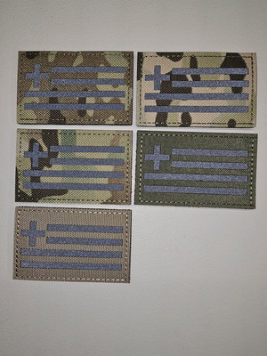 Greek flag patch with velcro