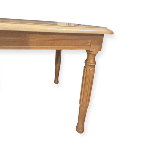 Auxiliary table like new, Italian patina decapé, solid wood 45x50x50cm