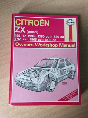 Citroen ZX Haynes workshop manual used