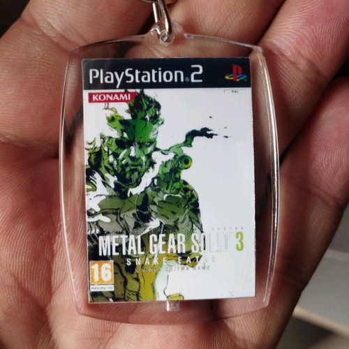 Metal Gear Solid 3 Snake Eater PlayStation 2 PS2 keychain new