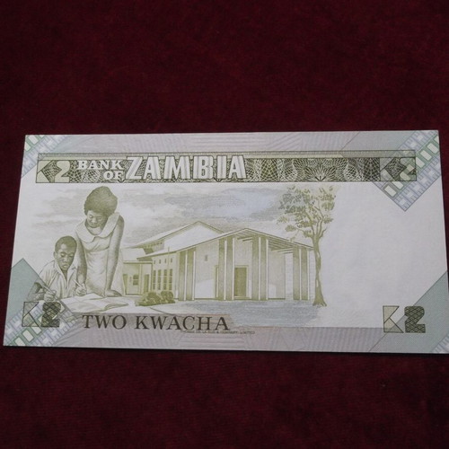 Zambia 2 Kwacha banknote new, rare collectible