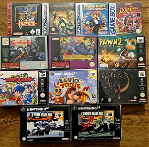 Nintendo 64, SNES, Gameboy, Game Boy Advance games