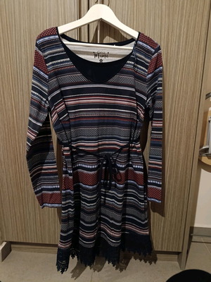 Maternity nursing dress used, Gina Mama, size 42, black and blue