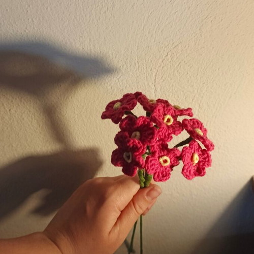 Bouquet handmade crocheted flowers like new