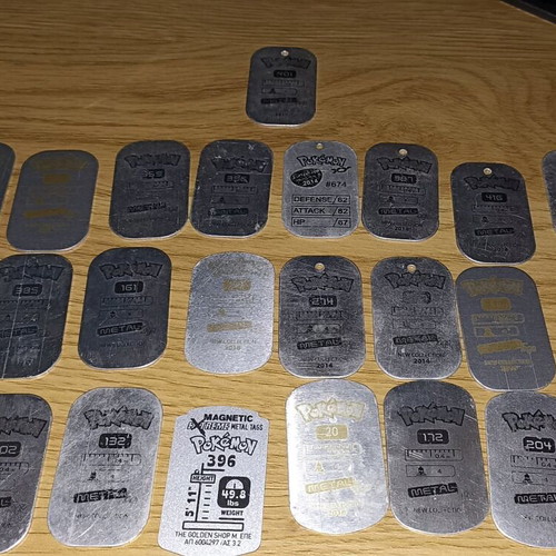 Pokémon metal caps used, pack of 25 pieces
