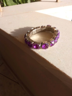 Y2K elastic bracelet used with purple stones