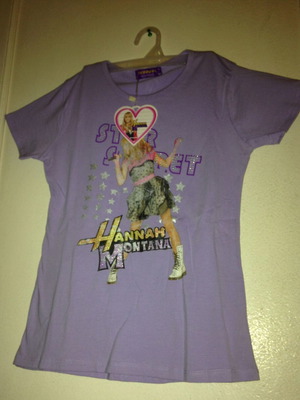 T-shirt Hannah Montana new, multicolored purple, for 16 years old
