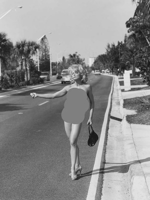 Madonna Hitchhiker Nude Poster 28x43 cm like new