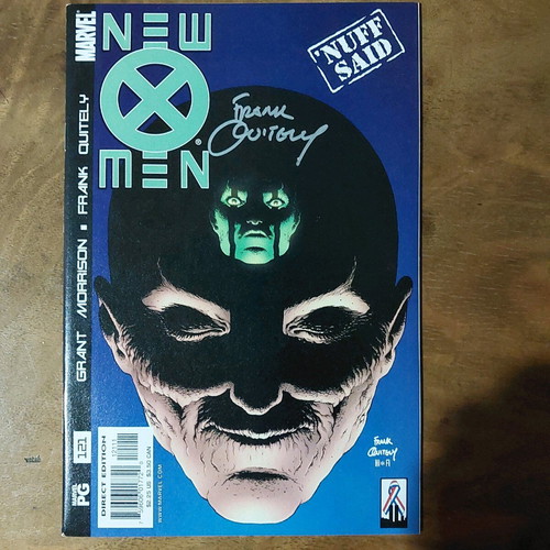 New X-Men #121 comic signed by Frank Quitely, like new