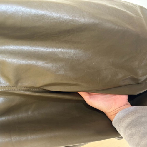 Bershka leather-look pants like new, parachute style, size S