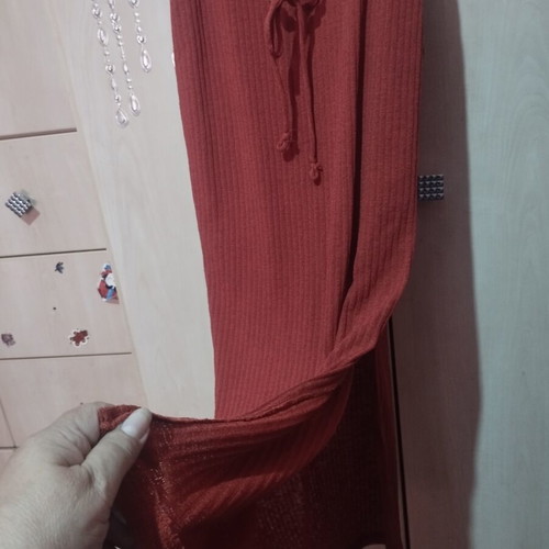Bershka red midi dress like new, slim fit with side and neckline cutouts
