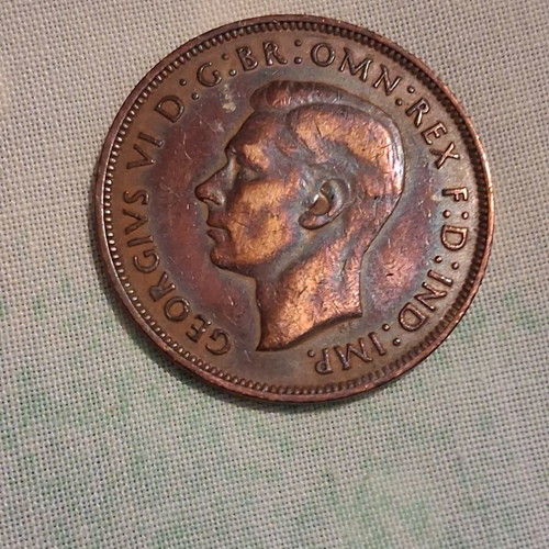 Penny 1948 George VI British coin