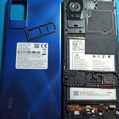 Tcl 406s parts used, model T506g without motherboard