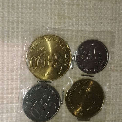 Malaysia coins 5-10-20-50 sen 2012 new set