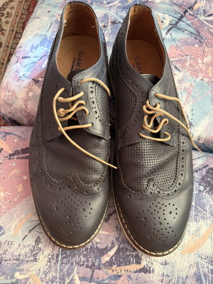 Damiani Oxfords Brogues men's leather shoes like new, black and blue