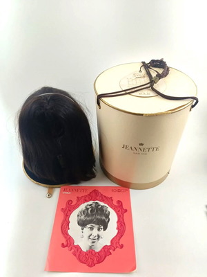 Σετ περούκας Jeannette vintage 1960s με φυσική τρίχα, αυθεντικό κουτί και φυλλάδιο μεταχειρισμένο
