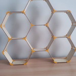 Hexagonal shelf 6 positions new, 3D printer