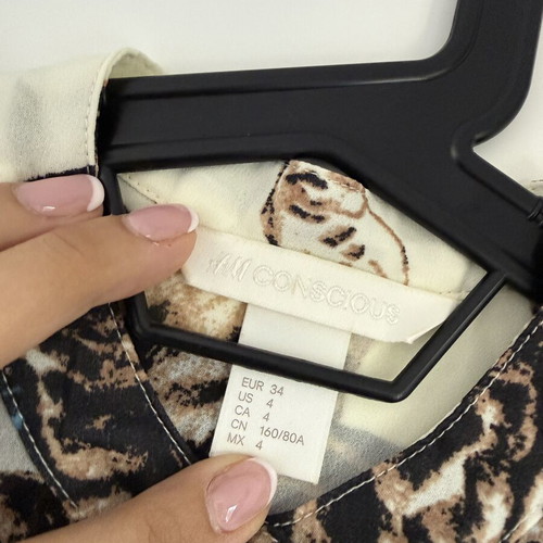 H&M Tunic in animal print like new, beige and brown