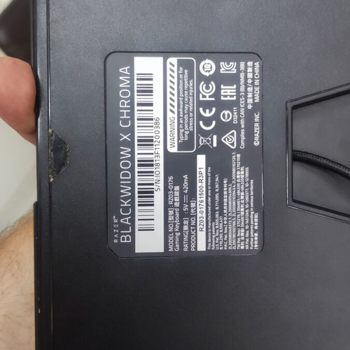 Razer Blackwidow X Chroma keyboard like new