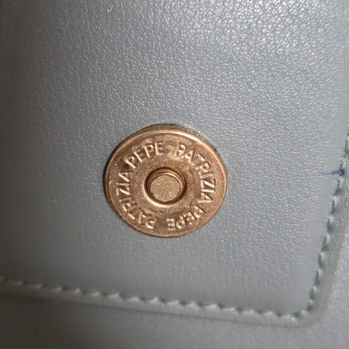 Patrizia Pepe shoulder bag used, turquoise leather, one main compartment