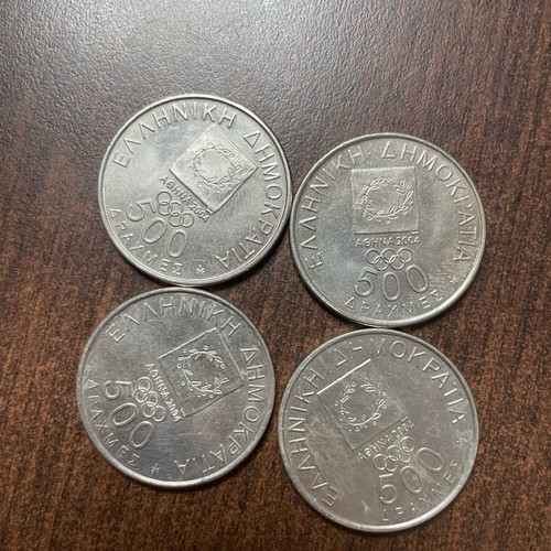 Athens 2004 500 Drachmae Commemorative Coin Set like new, 4 pieces