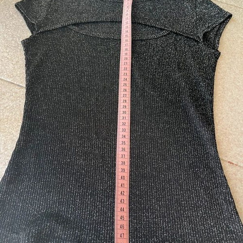 Y2K Black Sparkly Top Used, Size XS-S