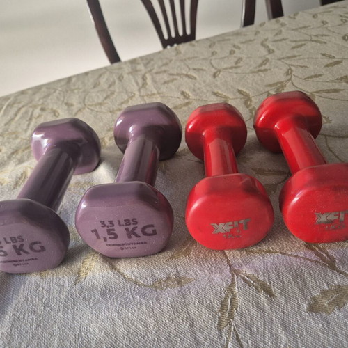 Dumbbells set, 2x1kg and 2x1.5kg