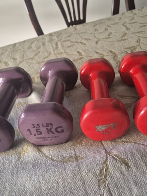 Dumbbells set, 2x1kg and 2x1.5kg
