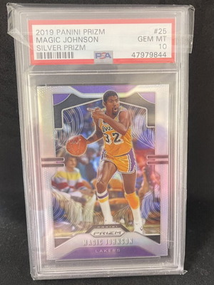 2019 Panini Prizm Magic Johnson Silver Prizm PSA 10 κάρτα