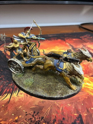 Stormcast Eternals Stormstrike Chariot miniature like new, hand-painted
