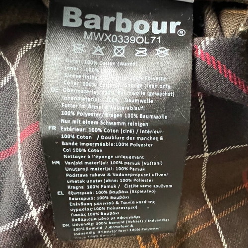 Barbour Ashby Wax Jacket Brown Size L like new