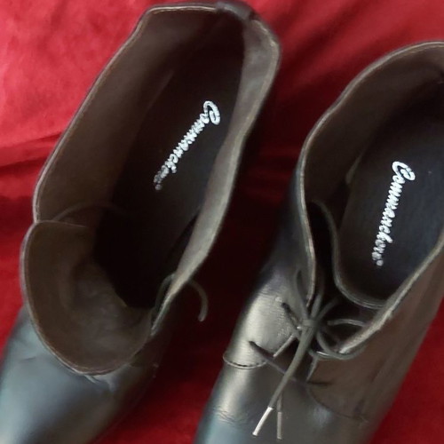 Commanchero original leather ankle boots like new, black, size 38