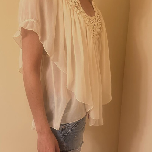 Victoria's Secret Vintage Boho Blouse Fairy Sheer Top XS like new
