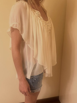 Victoria's Secret Vintage Boho Blouse Fairy Sheer Top XS like new