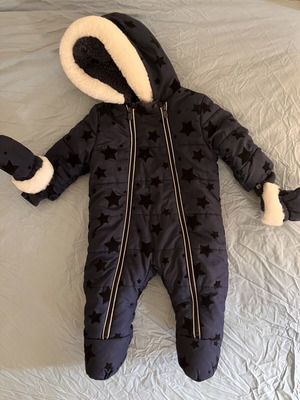 Mothercare baby snowsuit 3-6 months, blue