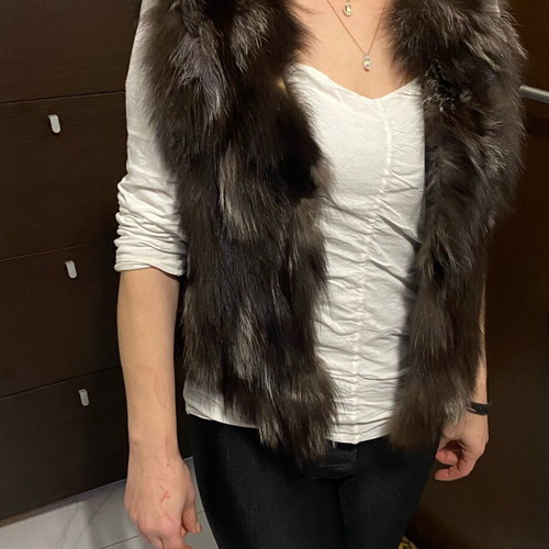 Rabbit fur vest like new, soya concept small and medium