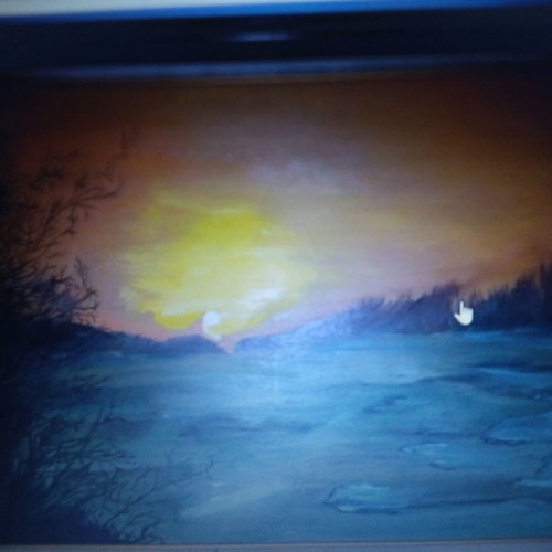 Oil painting authentic canvas artwork with frame new