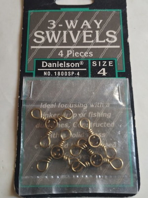 Danielson 3-Way Swivels αξεσουάρ ψαρέματος, καινούργιο