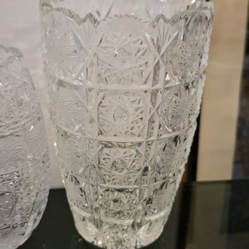 Set of crystal vases like new, 3 pieces