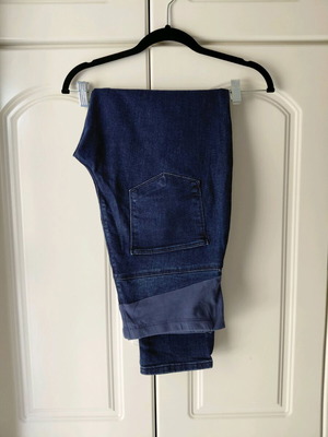Maternity pants used, soft stretch blue denim, size L