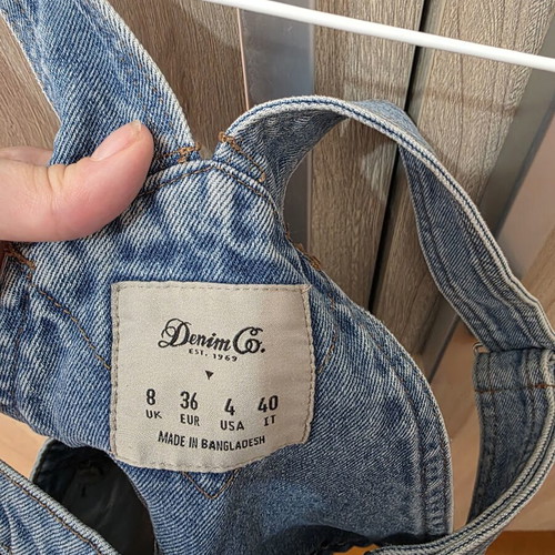 Denim summer salopette size S used