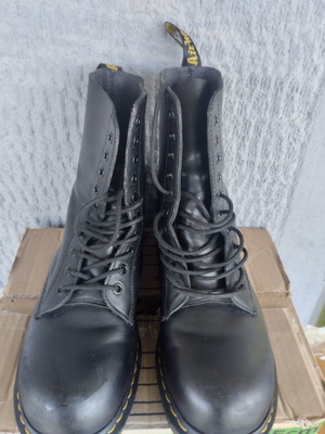 Dr. Martens 1919 Steel Toe Leather Boots size 45 like new, black