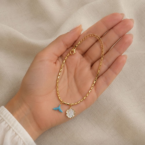 Women's summer bracelet new, white and gold colors