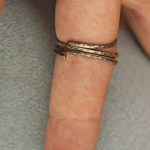 Ring in silver color used