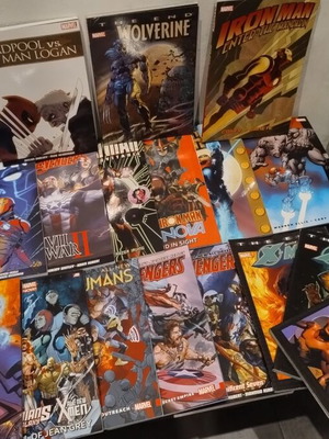 Marvel Comics collection used, 74 volumes including 14 hardcovers