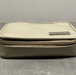 Burberry toiletry bag with mirror, beige and silver
