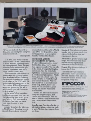 A Mind Forever Voyaging used, Infocom, Atari ST