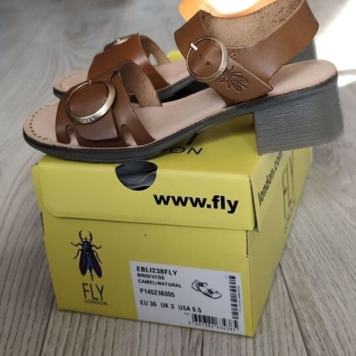 Fly London sandals size 36, new, brown leather