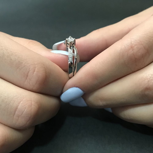 Vintage solitaire ring with brilliant k18 5.3gr