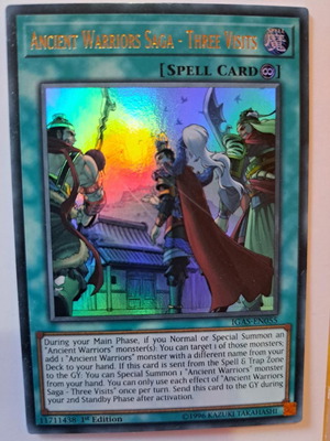 Yu-Gi-Oh! Ancient Warrior Saga - Three Visits Ultra Rare IGAS-EN055 1st Edition καινούργιο